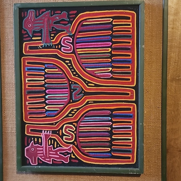 Vintage Rare Mola Beautifully framed possibly panama - Picture 2 of 16